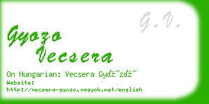 gyozo vecsera business card